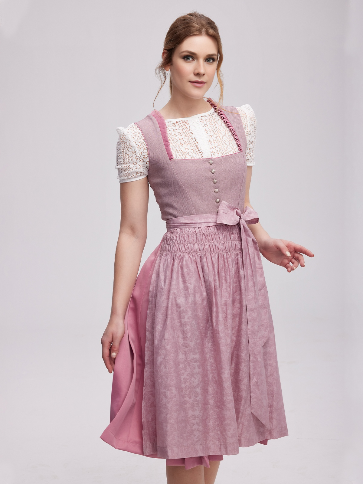 Elegantes lila Diendel mit feinen Details