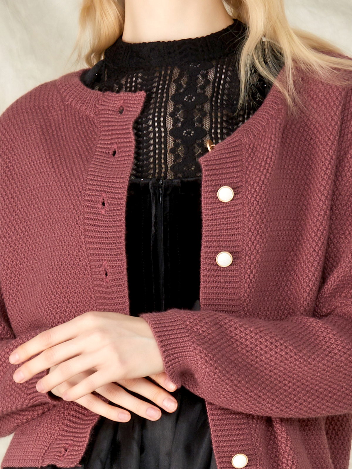 Dirndlbluse langärmlig in Lila