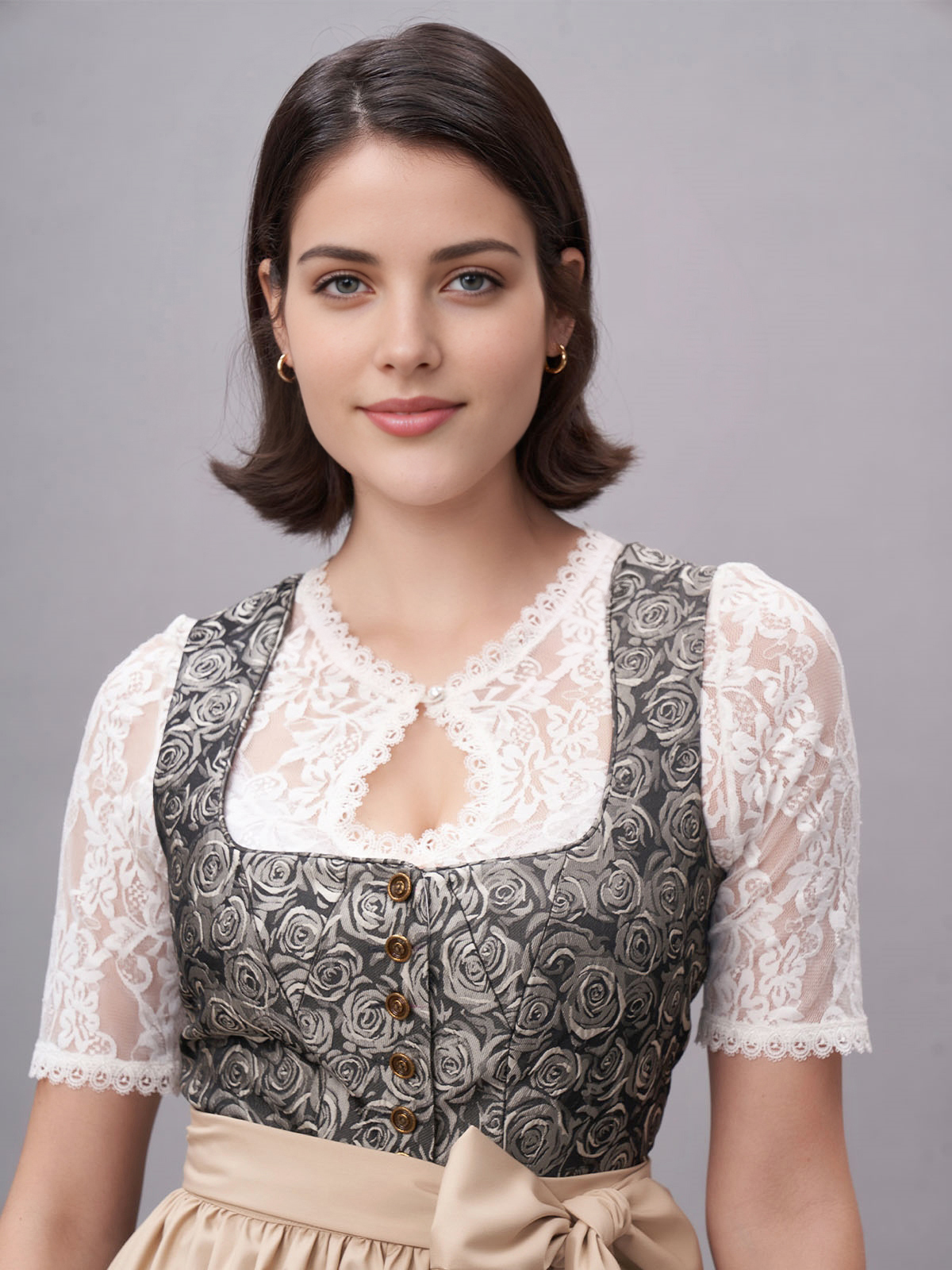 Dirndl in Gelb mit perfektem Ausschnitt