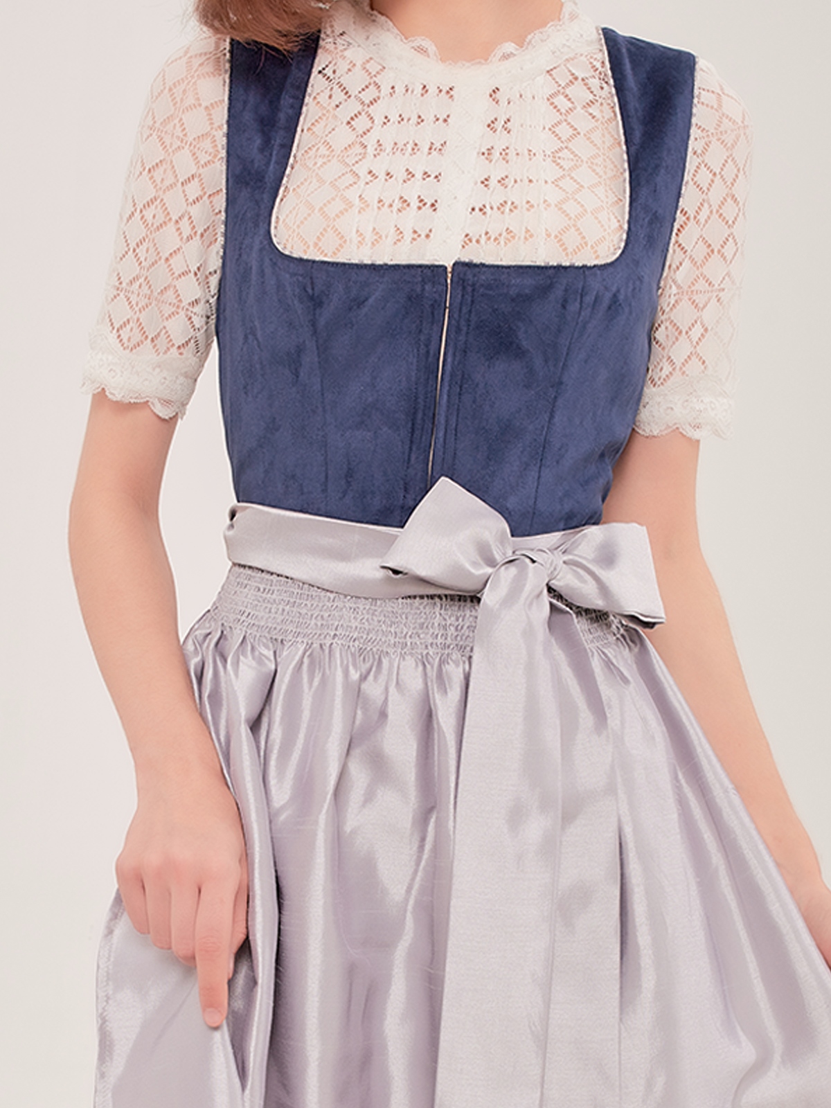 Länge Dirndl in Blau