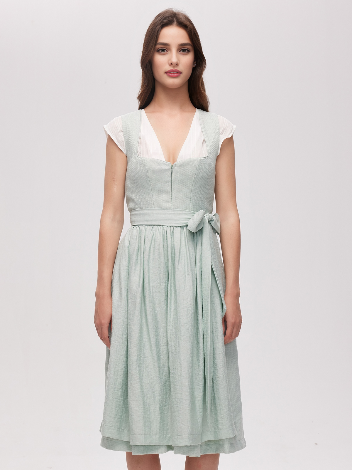Dirndl mit Reißverschluss in Grün