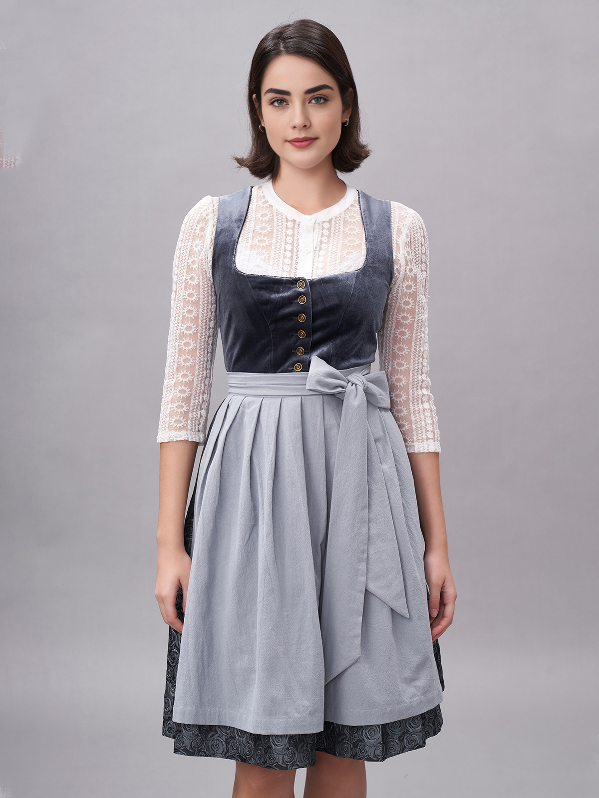 Modernes Dirndl in Blau